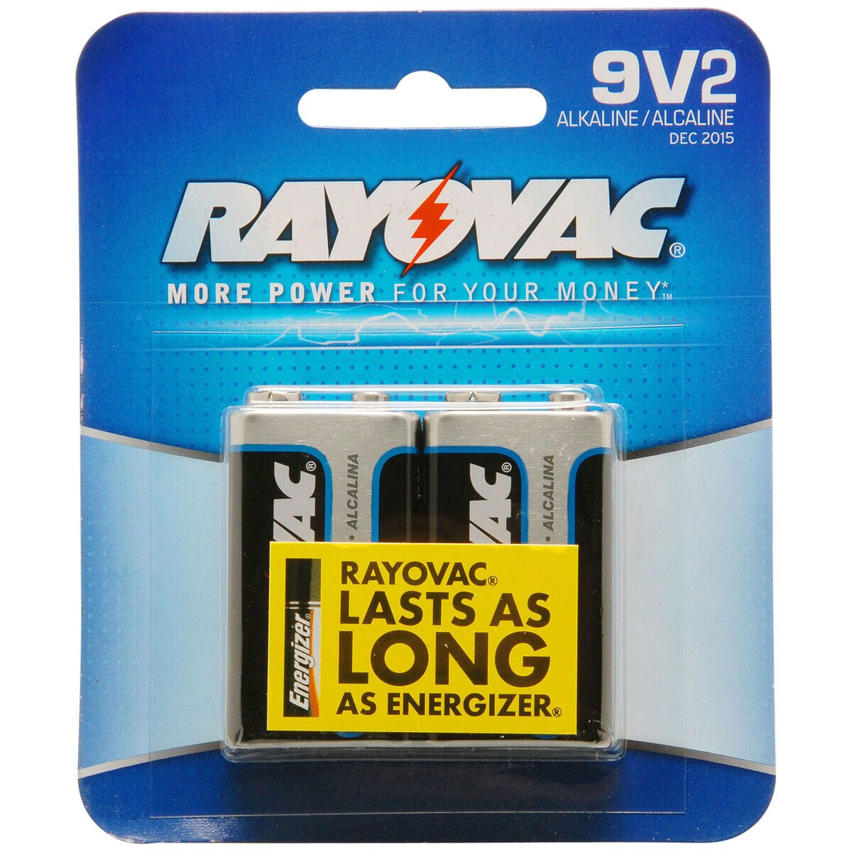 Rayovac 9V Alkaline Battery 2Pack
